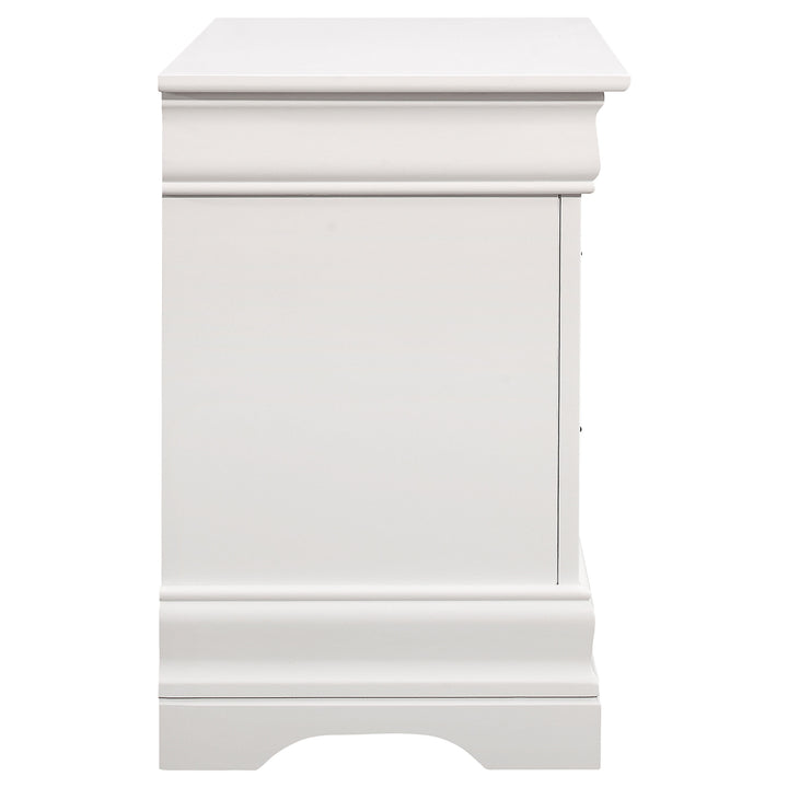 Louis Philippe 2-drawer Nightstand White