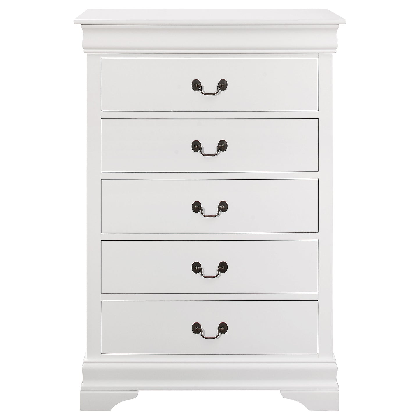 Louis Philippe 5-drawer Bedroom Chest White