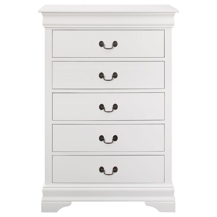 Louis Philippe 5-drawer Bedroom Chest White