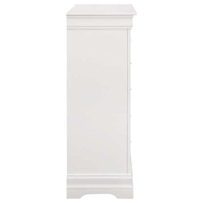 Louis Philippe 5-drawer Bedroom Chest White