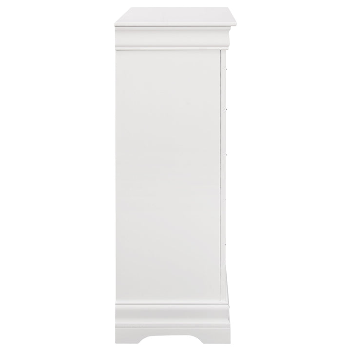 Louis Philippe 5-drawer Bedroom Chest White