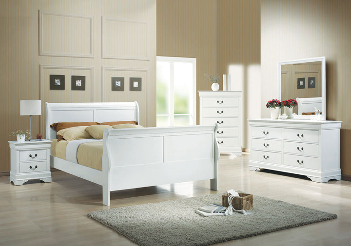 Louis Philippe 5-drawer Bedroom Chest White