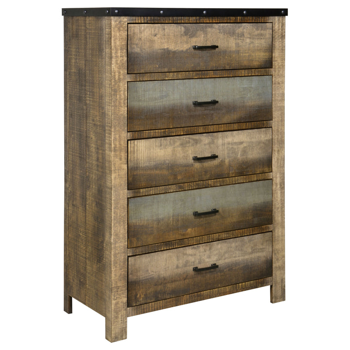 Sembene 5-drawer Chest Antique Multi-color