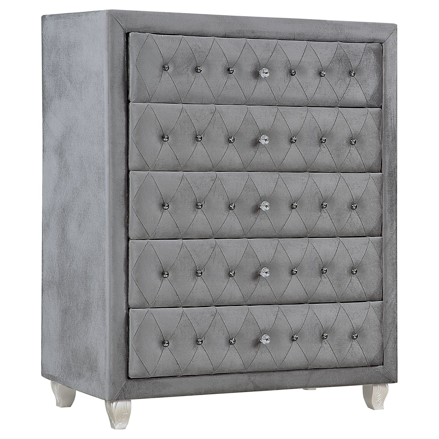 Deanna 5-piece Eastern King Bedroom Set Grey