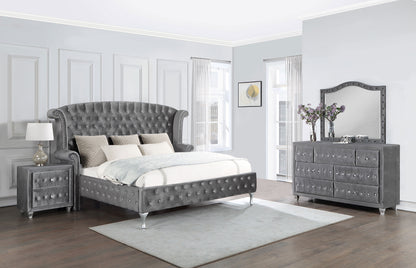 Deanna 4-piece California King Bedroom Set Grey