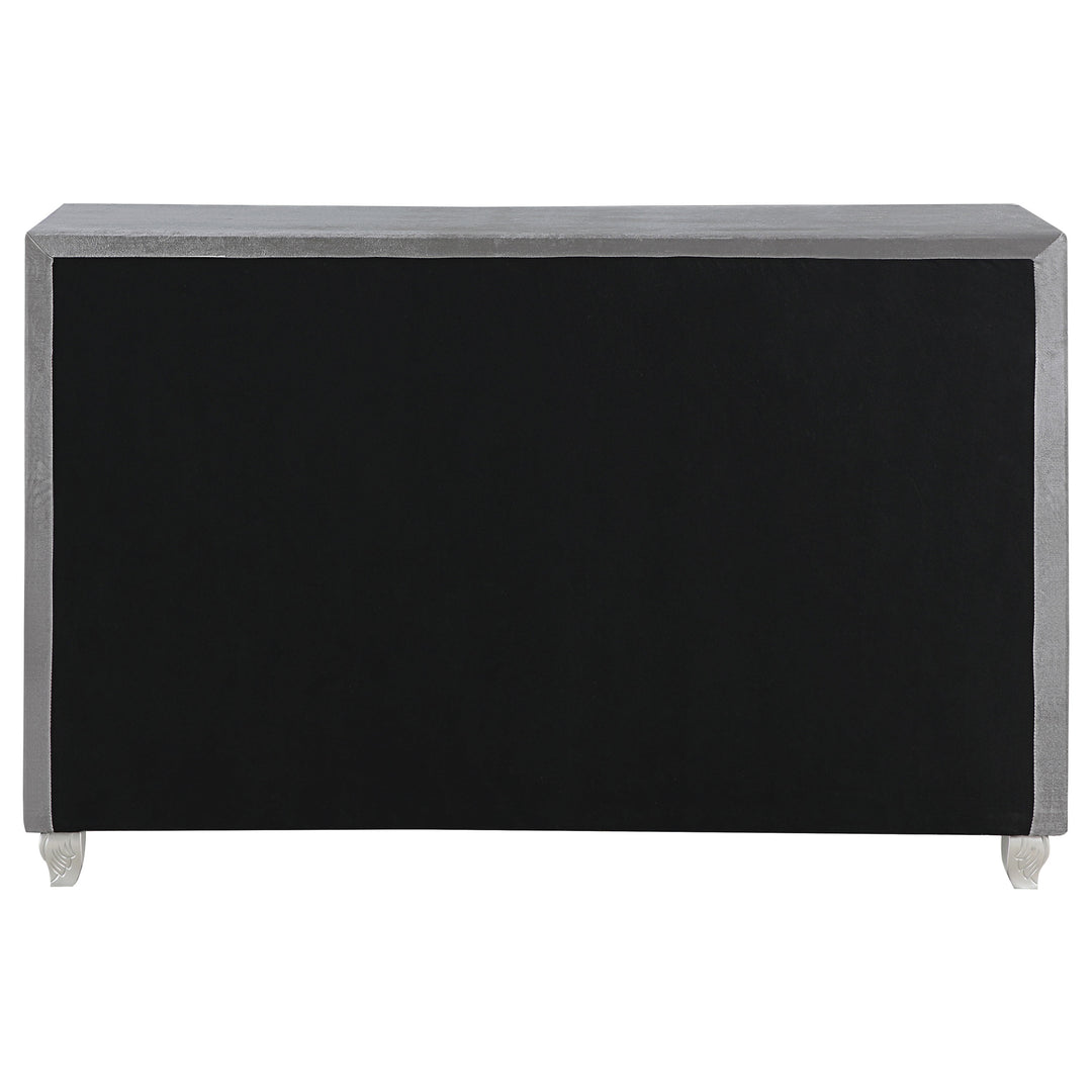 Deanna 7-drawer Upholstered Dresser Grey