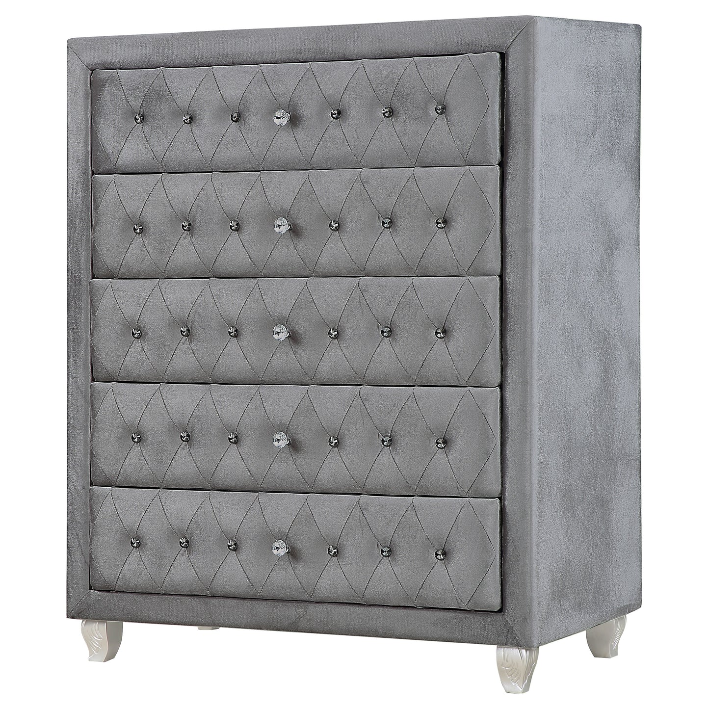 Deanna 5-drawer Bedroom Chest Grey