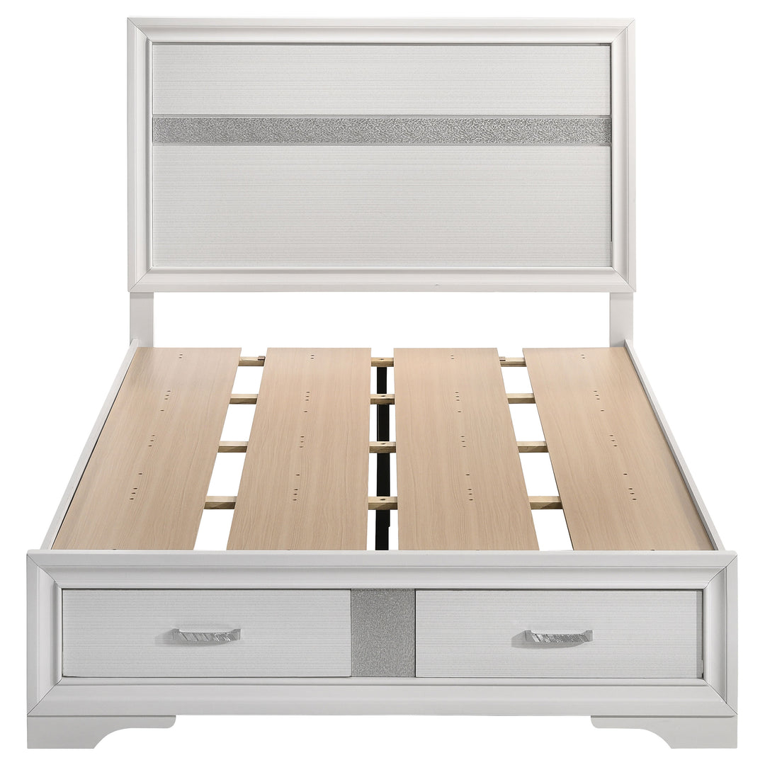 Miranda Wood Full Storage Panel Bed White