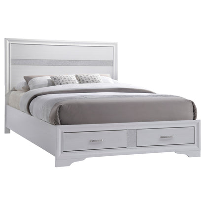 Miranda Wood Eastern King Storage Panel Bed White