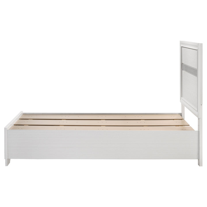 Miranda Wood Twin Storage Panel Bed White