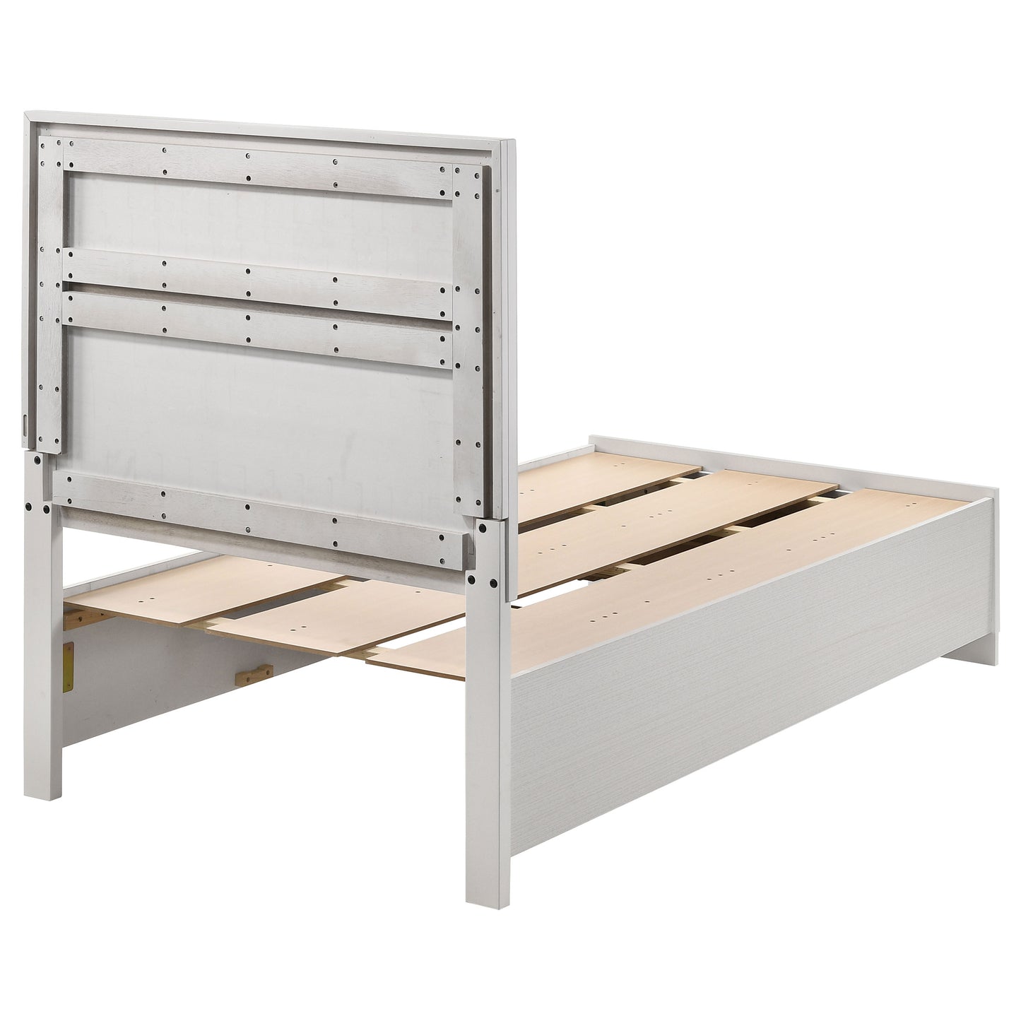 Miranda Wood Twin Storage Panel Bed White