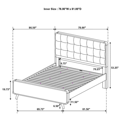 Robyn Wood Eastern King Panel Bed Dark Walnut