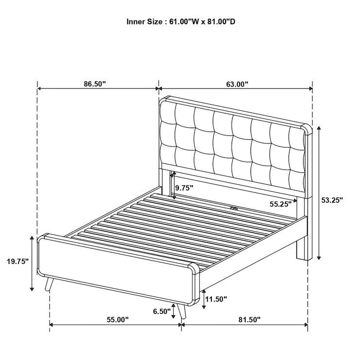 Robyn Wood Queen Panel Bed Dark Walnut