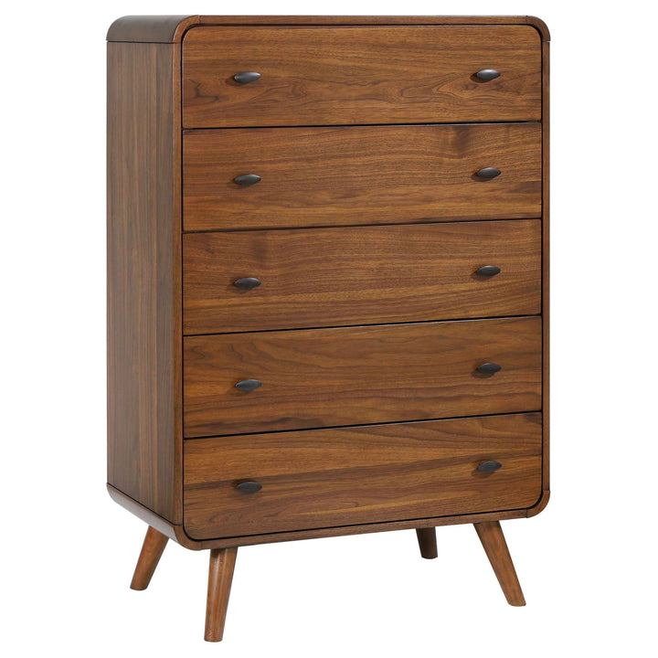 Robyn 5-drawer Bedroom Chest Dark Walnut