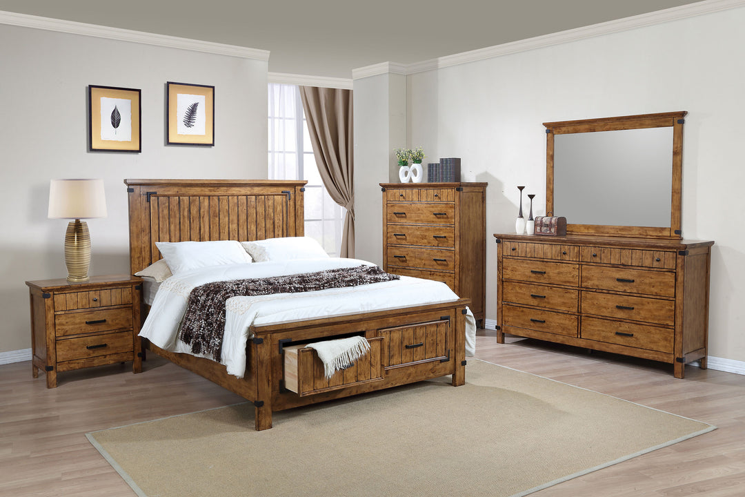 Brenner 4-piece Full Bedroom Set Rustic Honey