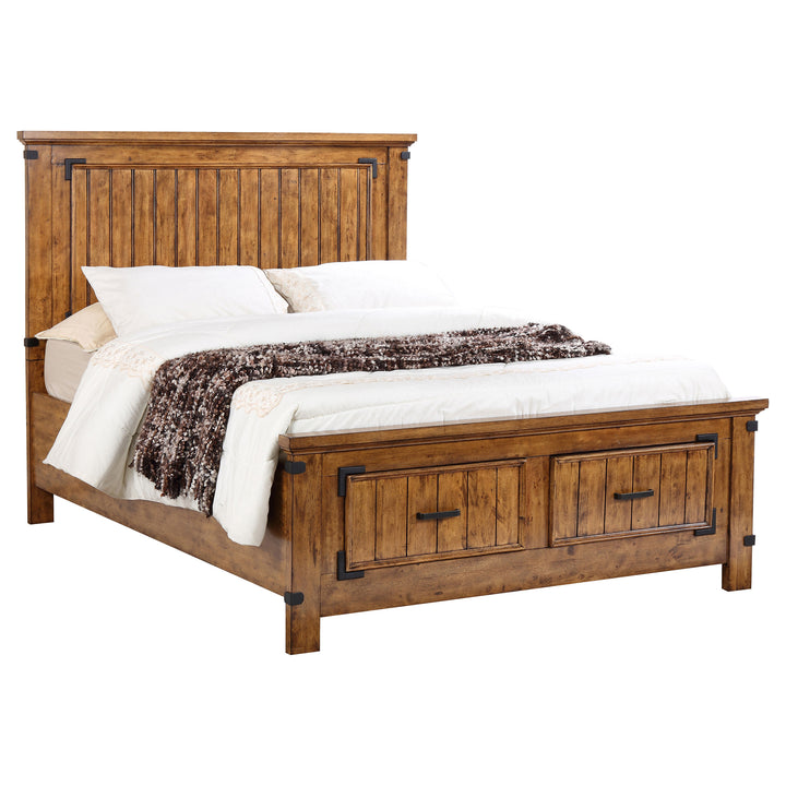 Brenner 4-piece Eastern King Bedroom Set Rustic Honey