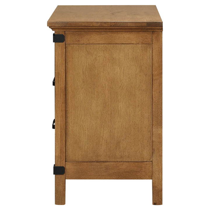 Brenner 3-drawer Nightstand Rustic Honey