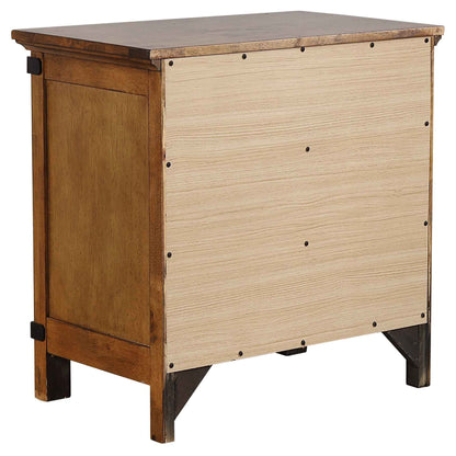 Brenner 3-drawer Nightstand Rustic Honey