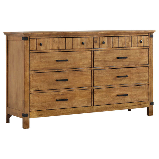 Brenner 8-drawer Dresser Rustic Honey