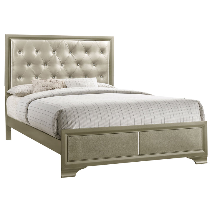 Beaumont Wood Eastern King Panel Bed Champagne