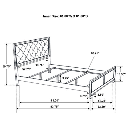 Beaumont Wood Queen Panel Bed Champagne