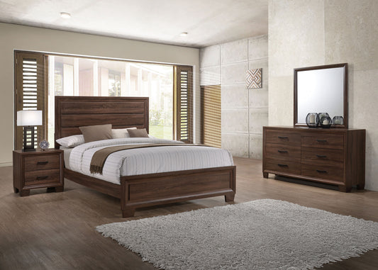 Brandon Transitional Medium Brown Queen Four-Piece Set