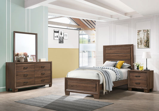 Brandon 4-piece Twin Bedroom Set Warm Brown