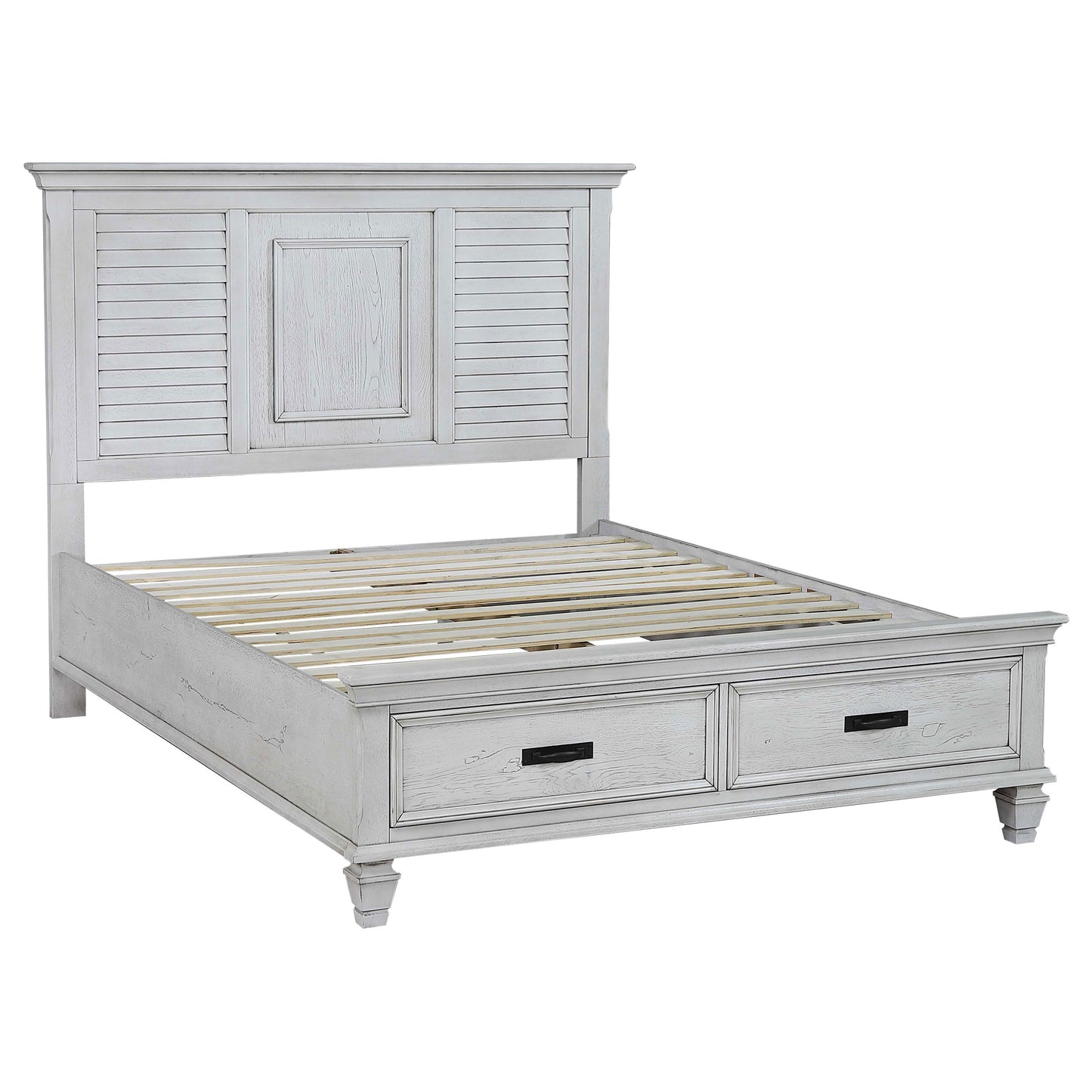 Franco 5-piece Eastern King Bedroom Set Distressed White