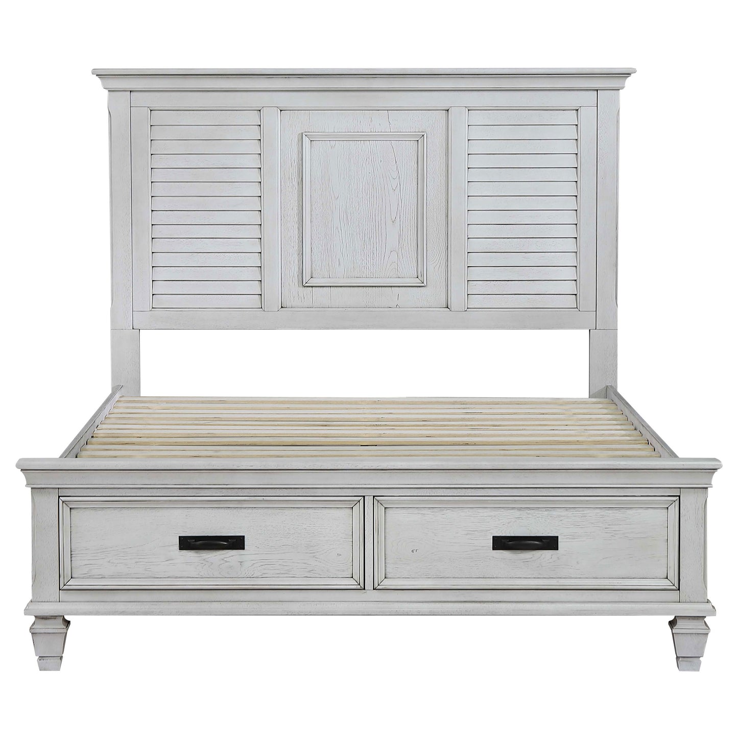 Franco 4-piece California King Bedroom Set Distressed White