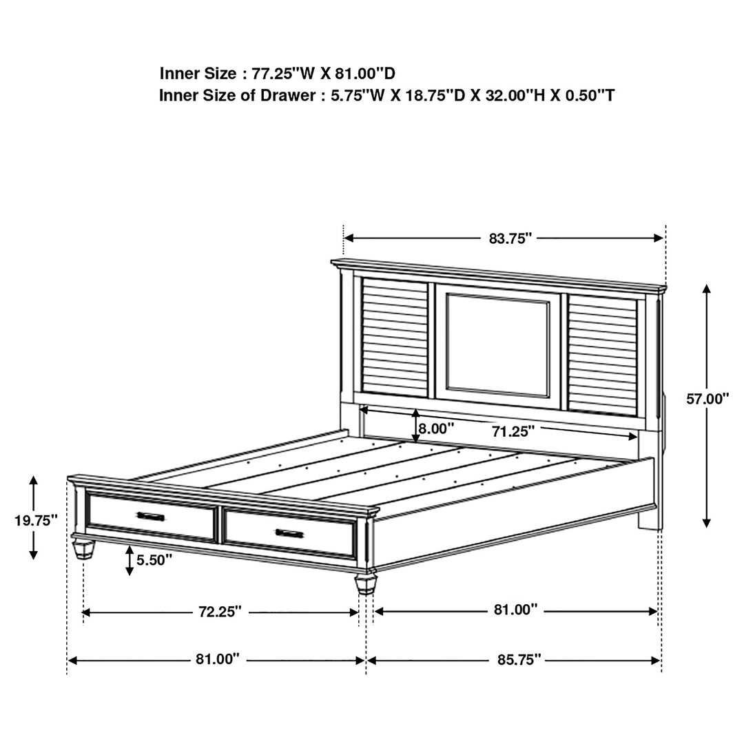 Franco 4-piece Eastern King Bedroom Set Weathered Sage