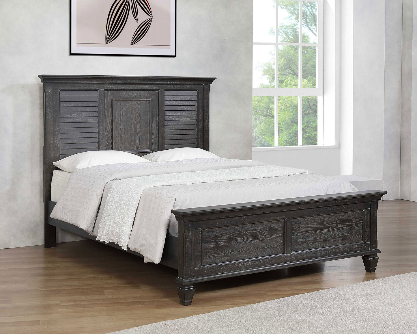 Franco Wood Eastern King Panel Bed Weathered Sage