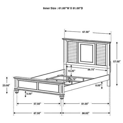 Franco Queen Panel Bed Weathered Sage