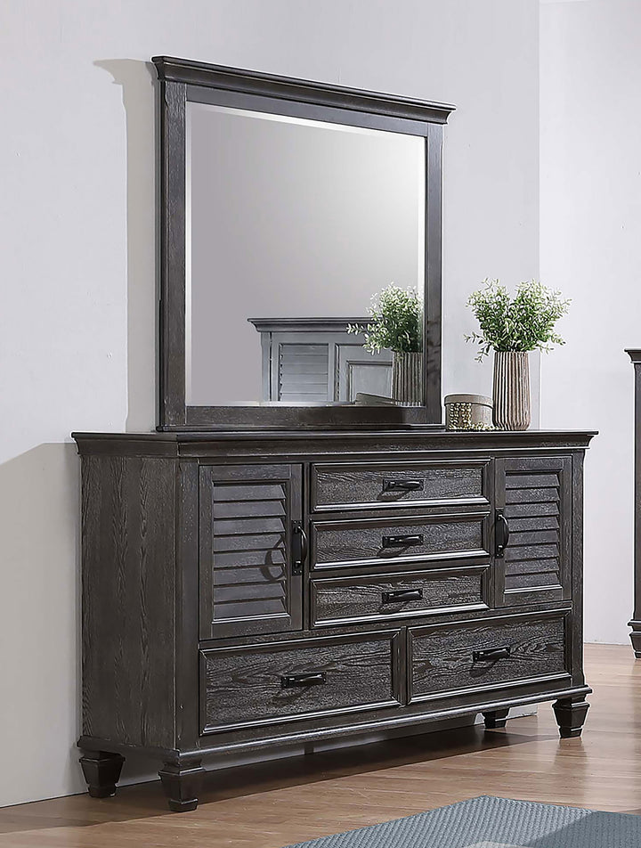 Franco 5-drawer Dresser with Mirror Weathered Sage