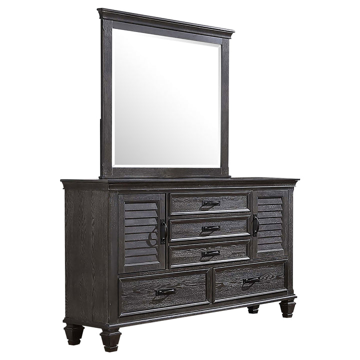 Franco 5-drawer Dresser with Mirror Weathered Sage