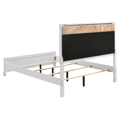 Barzini Wood Eastern King Panel Bed White