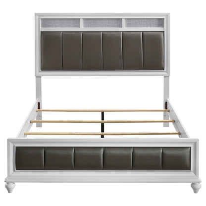 Barzini Wood California King Panel Bed White