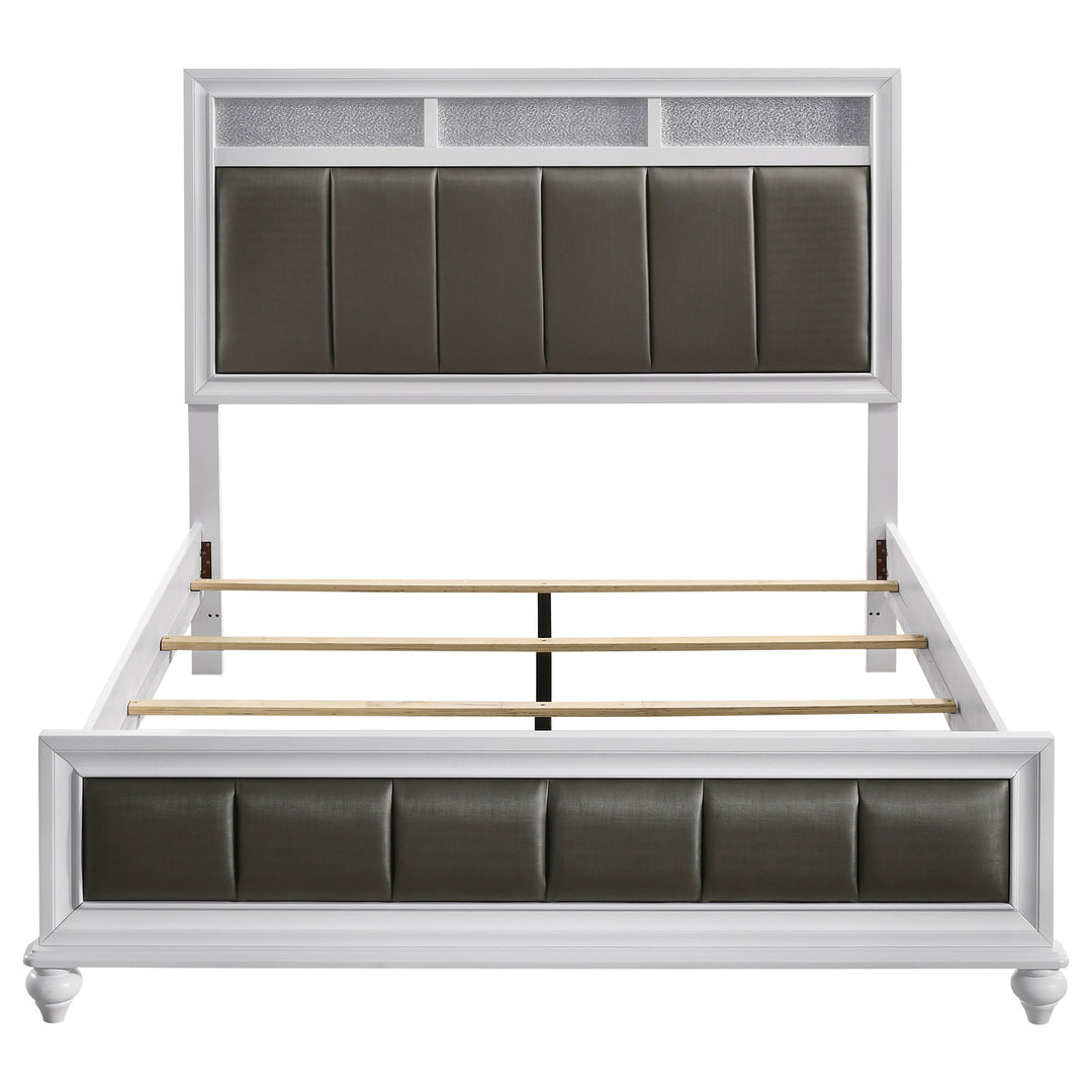 Barzini Wood Queen Panel Bed White