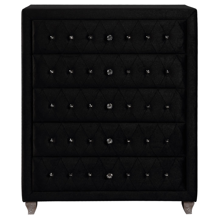 Deanna 5-drawer Bedroom Chest Black