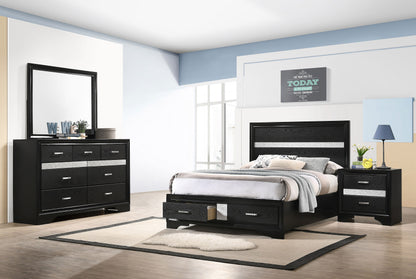 Miranda 4-piece Full Bedroom Set Black