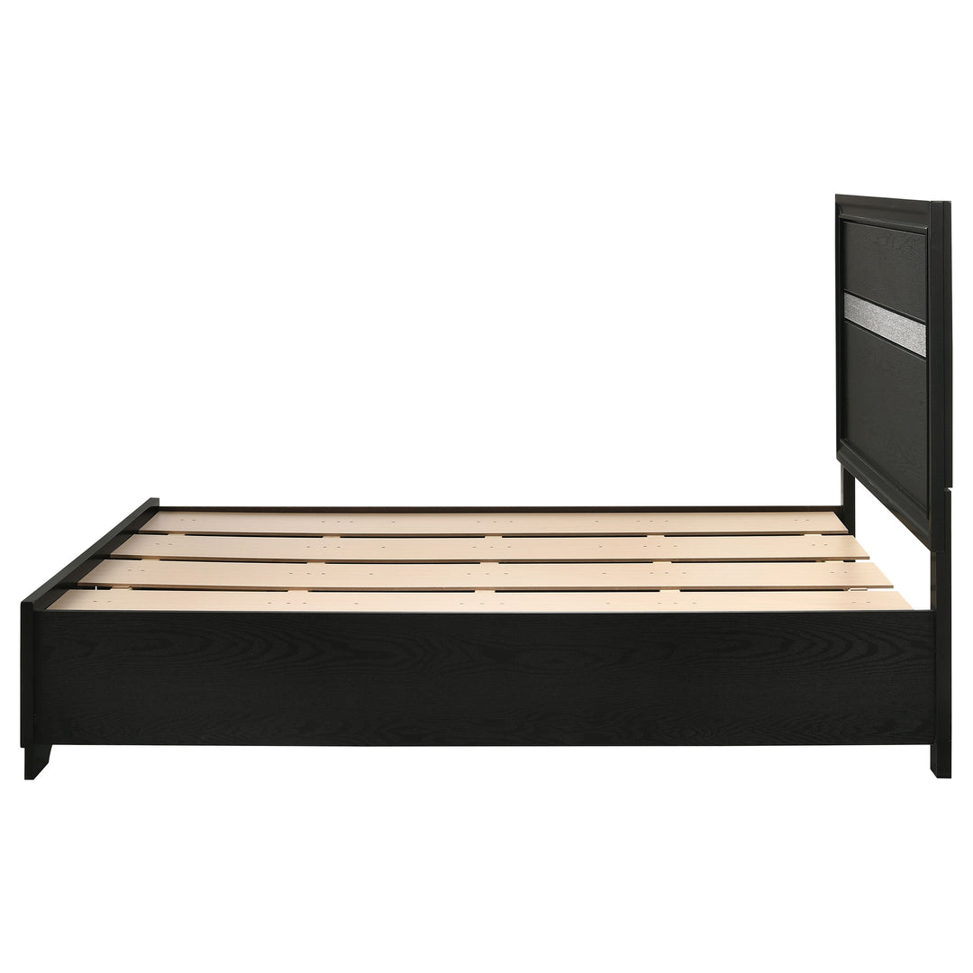 Miranda Wood Full Storage Panel Bed Black