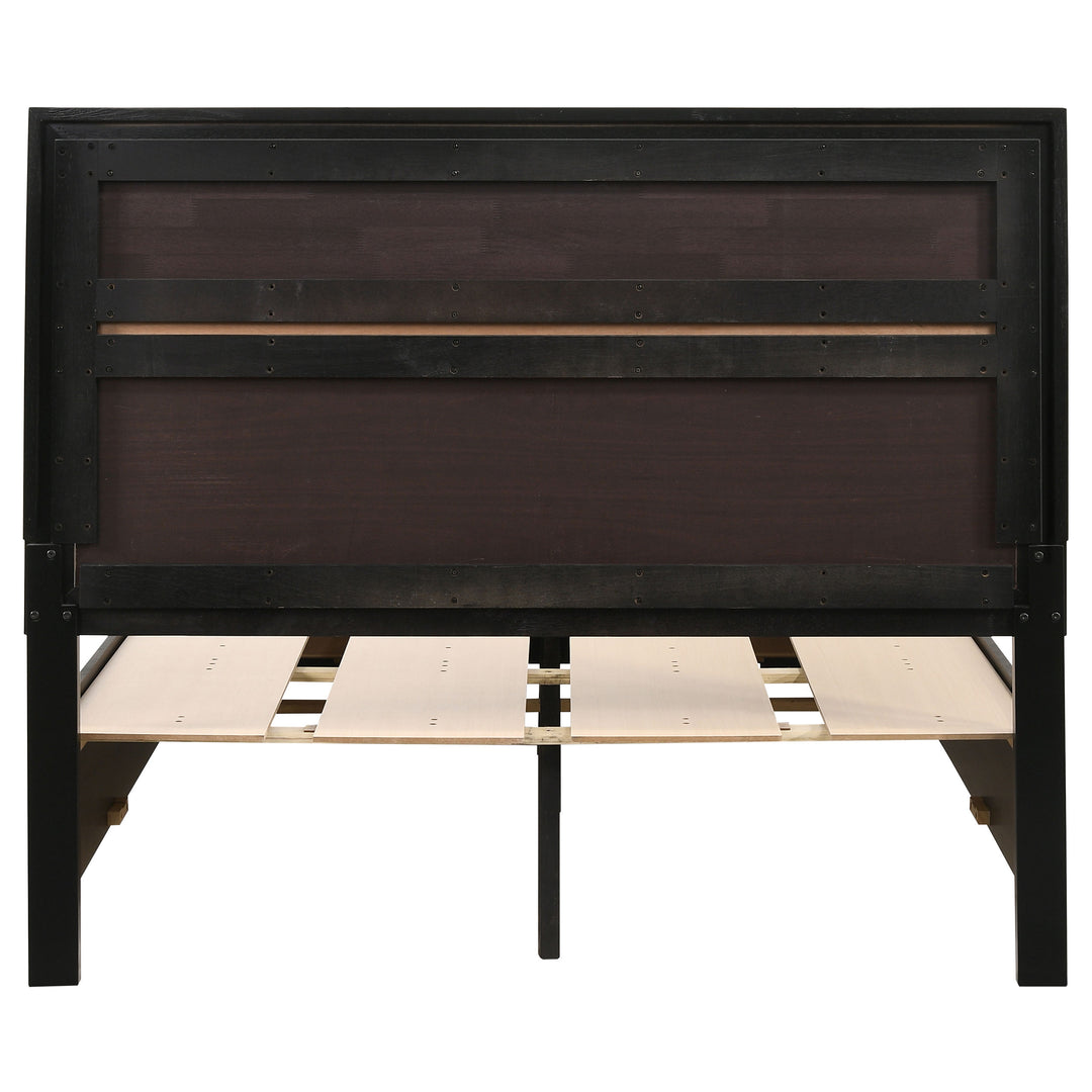 Miranda Wood Full Storage Panel Bed Black