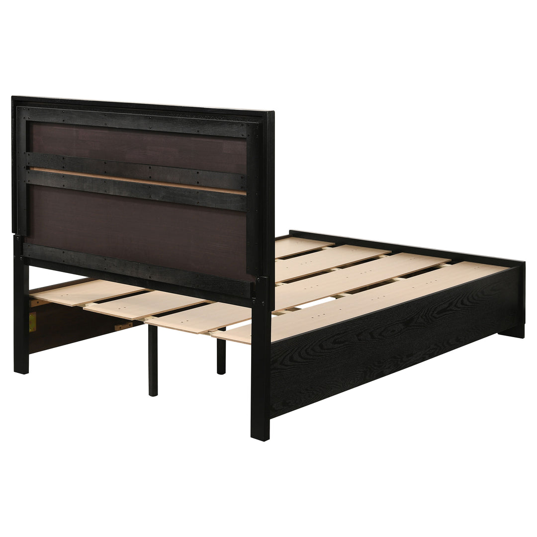 Miranda Wood Full Storage Panel Bed Black