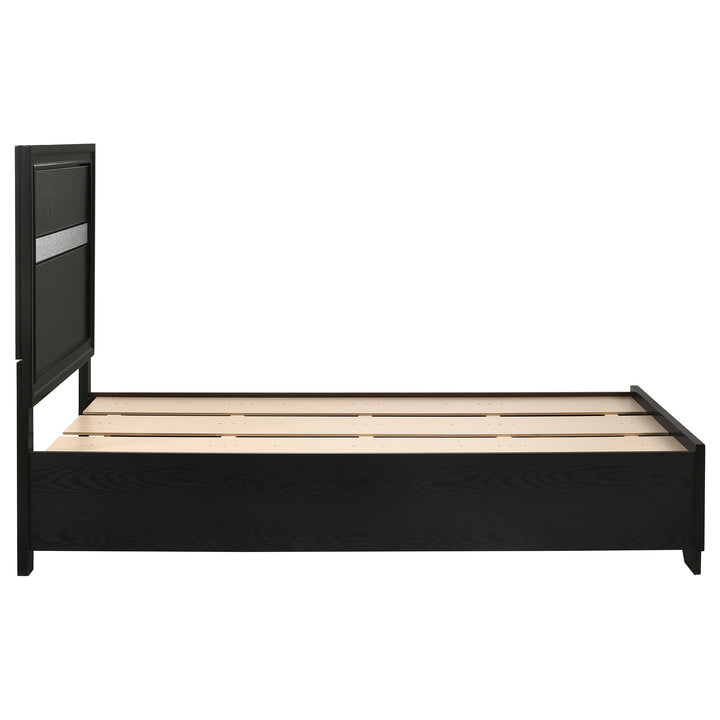 Miranda Wood Twin Storage Panel Bed Black