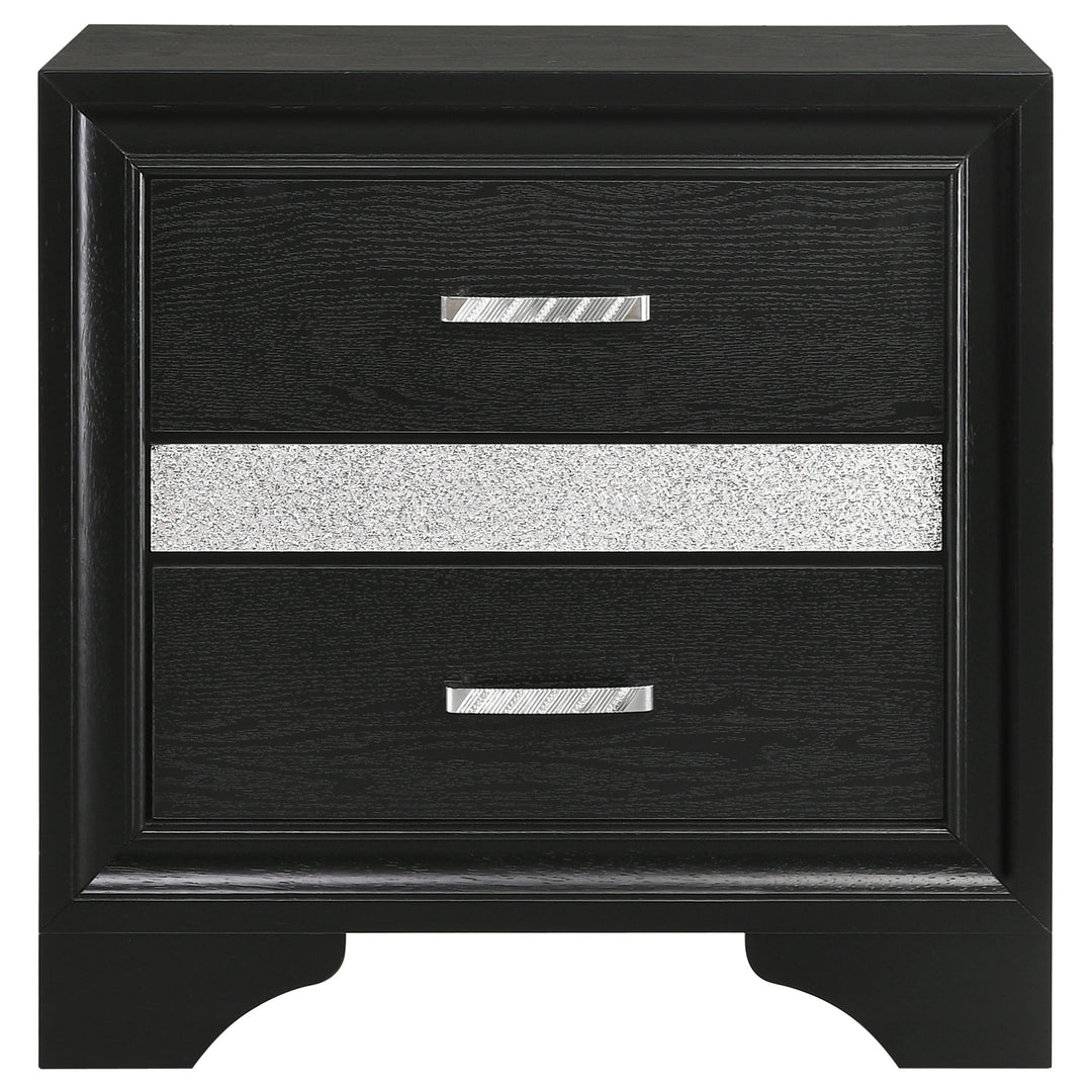 Miranda 2-drawer Nightstand Black