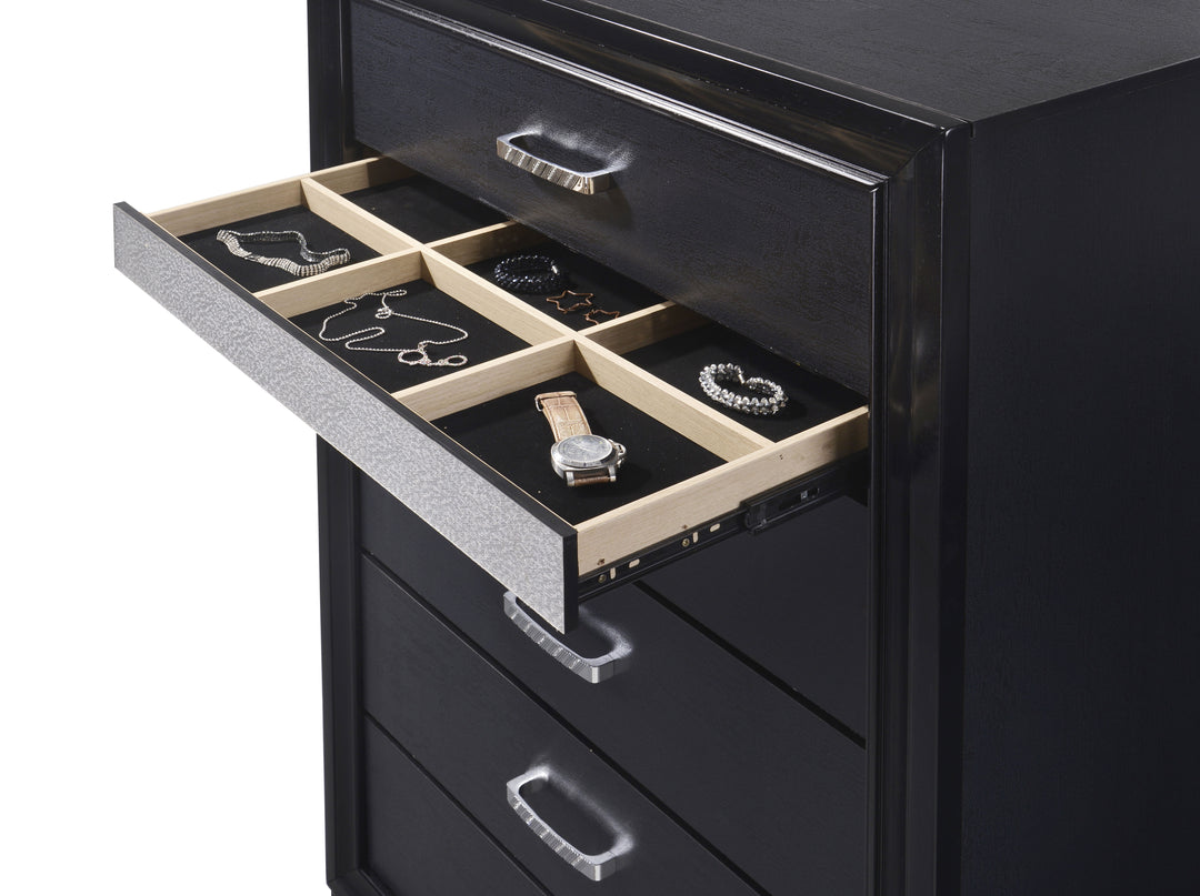 Miranda 5-drawer Bedroom Chest Black