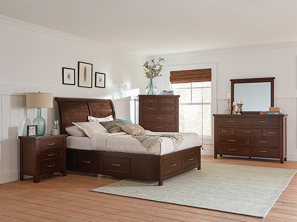 Barstow 5-piece Eastern King Storage Bedroom Set Pinot Noir