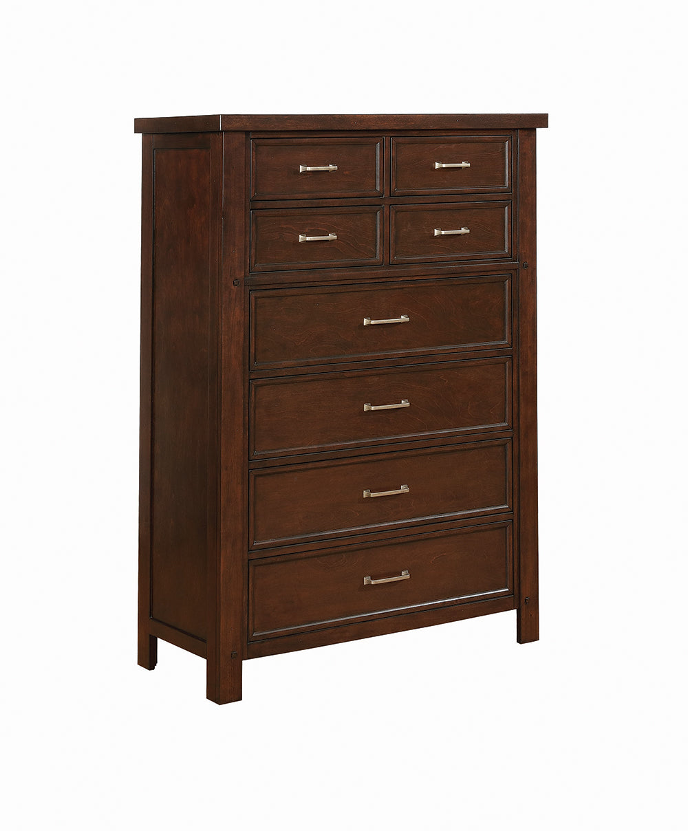 Barstow 8-drawer Rectangular Chest Pinot Noir