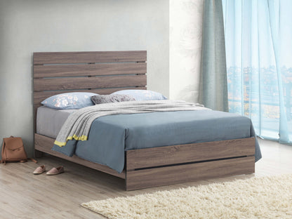 Brantford Wood Eastern King Panel Bed Barrel Oak