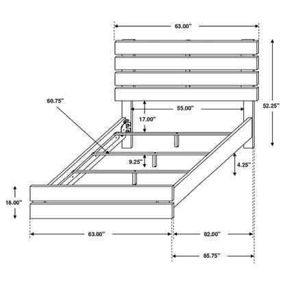 Brantford Wood Queen Panel Bed Barrel Oak