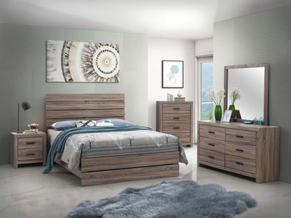 Brantford Wood Queen Panel Bed Barrel Oak